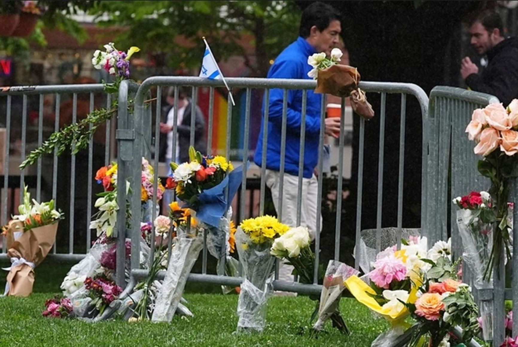 Flowers at the memorial to the victims of the attack on the “Run For Their Lives” rally. Boulder, Colorado. June 2, 2025