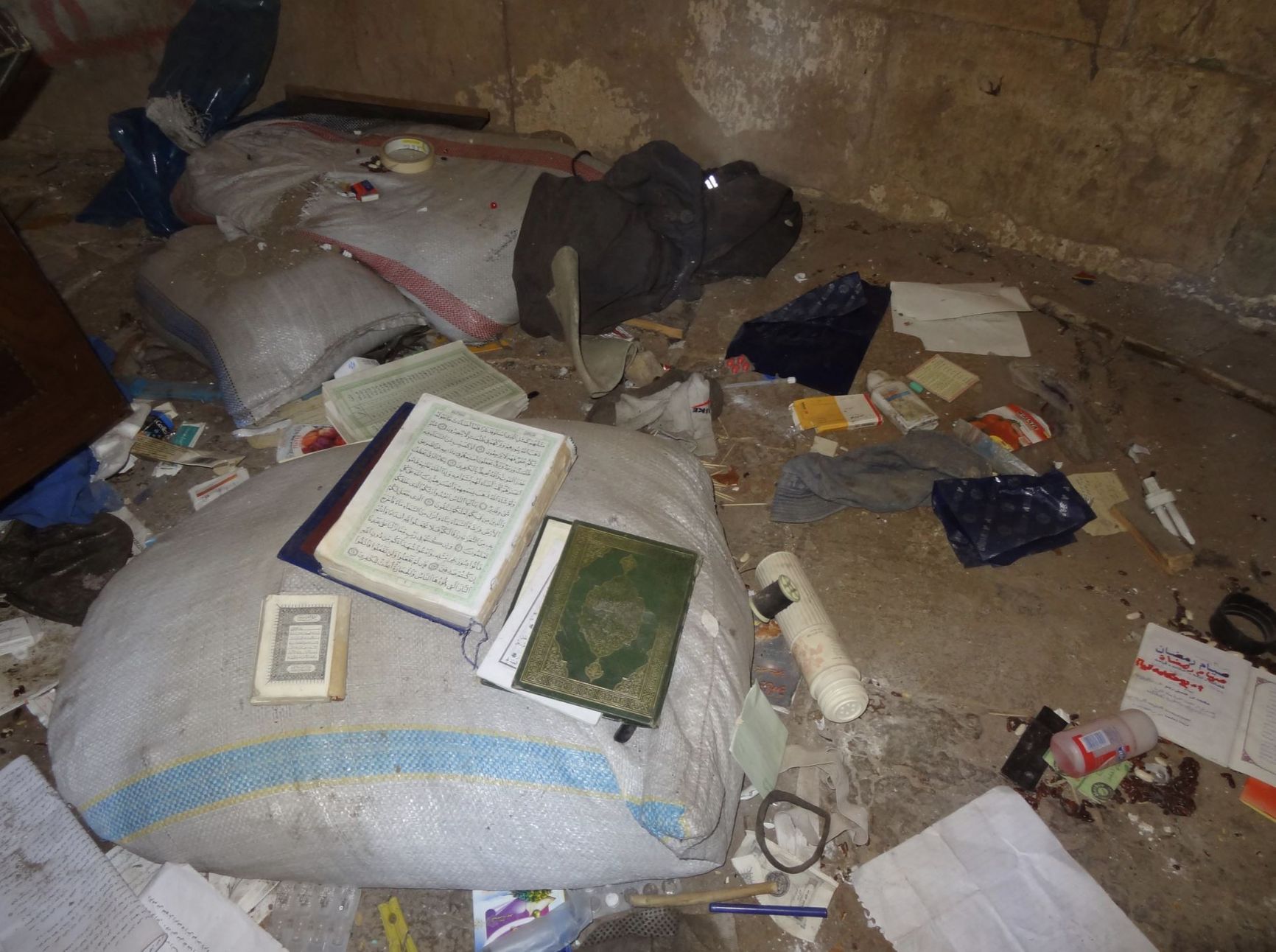 The jihadists left behind their weapon stockpiles, a library, and numerous personal belongings in Krak des Chevaliers