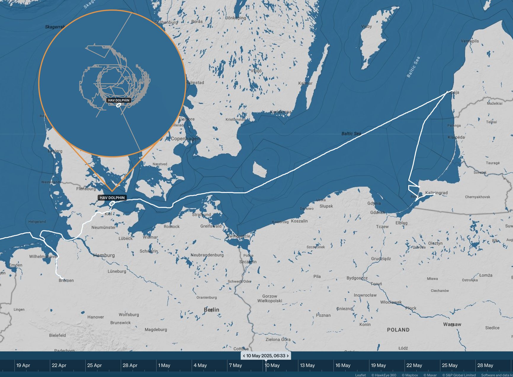 Карта: сервис Starboard Maritime Intelligence для The Insider