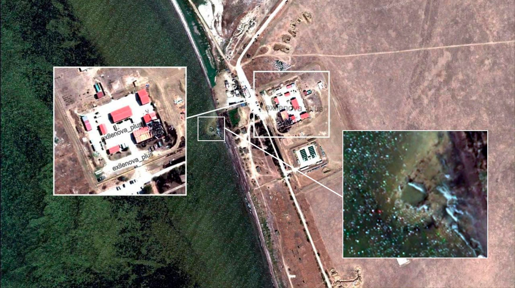 Aftermath of a Flamingo strike on an FSB base in annexed Crimea