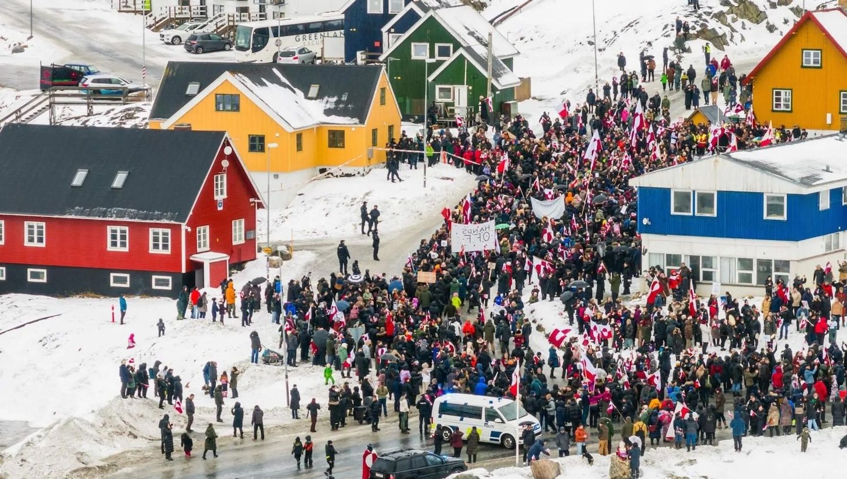 Protests against Trump's statements on the annexation of Greenland in the island's capital, Nuuk